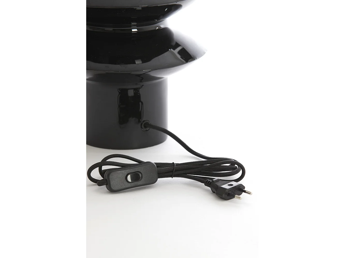 Pied de lampe PETCH - Ø22x26cm - Noir