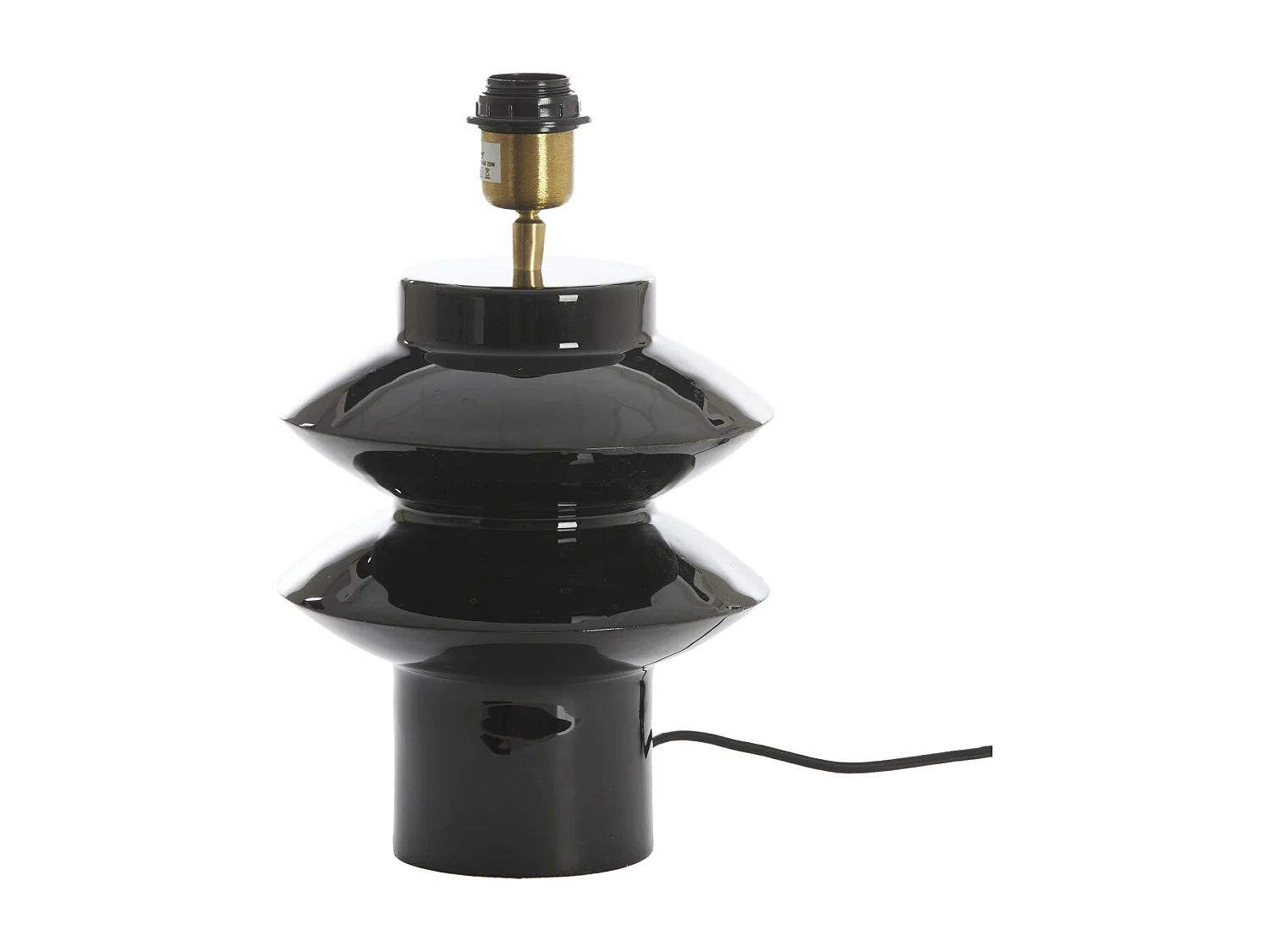 Pied de lampe PETCH - Ø22x26cm - Noir