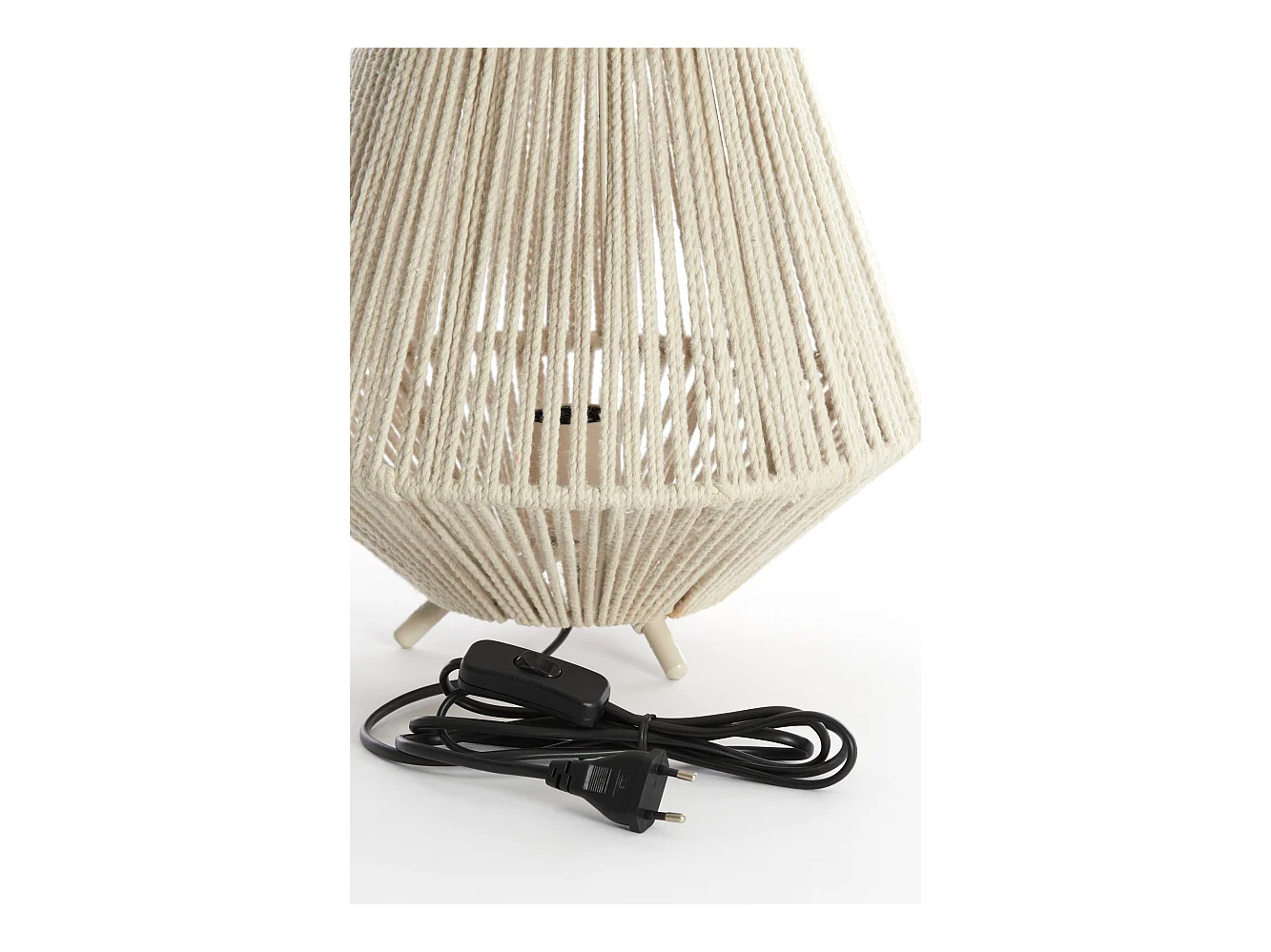 Lampe de table FELIDA - Ø28x32cm - Blanc