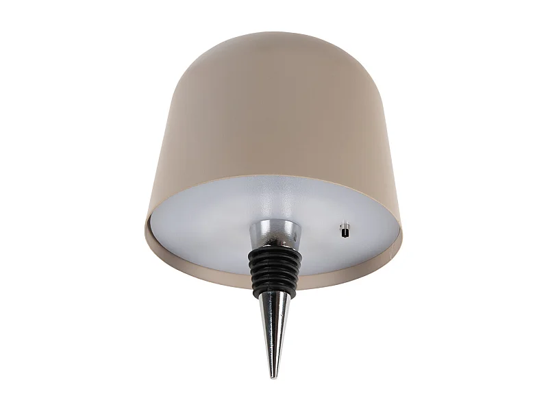 Lampe bouteille LED en forme de cône - Gris chaud
