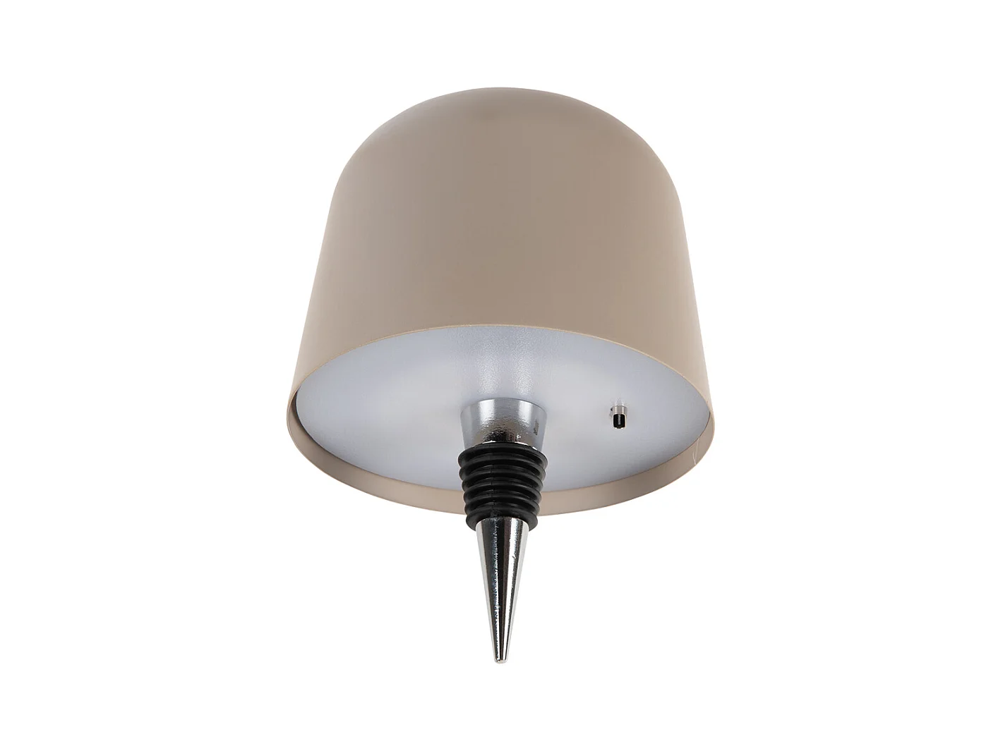 Lampe bouteille LED en forme de cône - Gris chaud