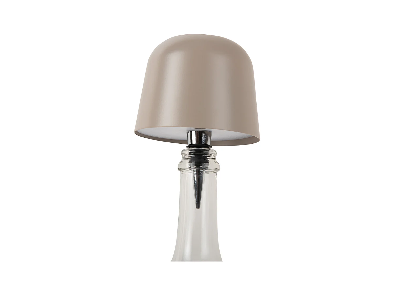 Flaschenlampe Kegelhut LED - Warmes Grau