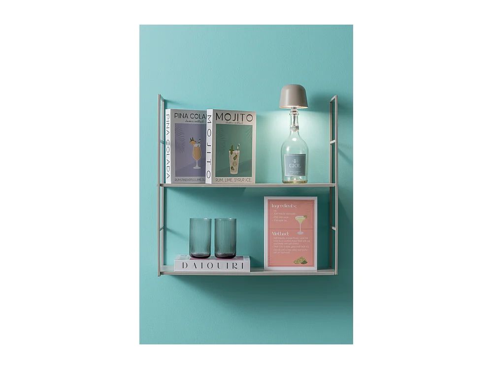 Flaschenlampe Kegelhut LED - Warmes Grau