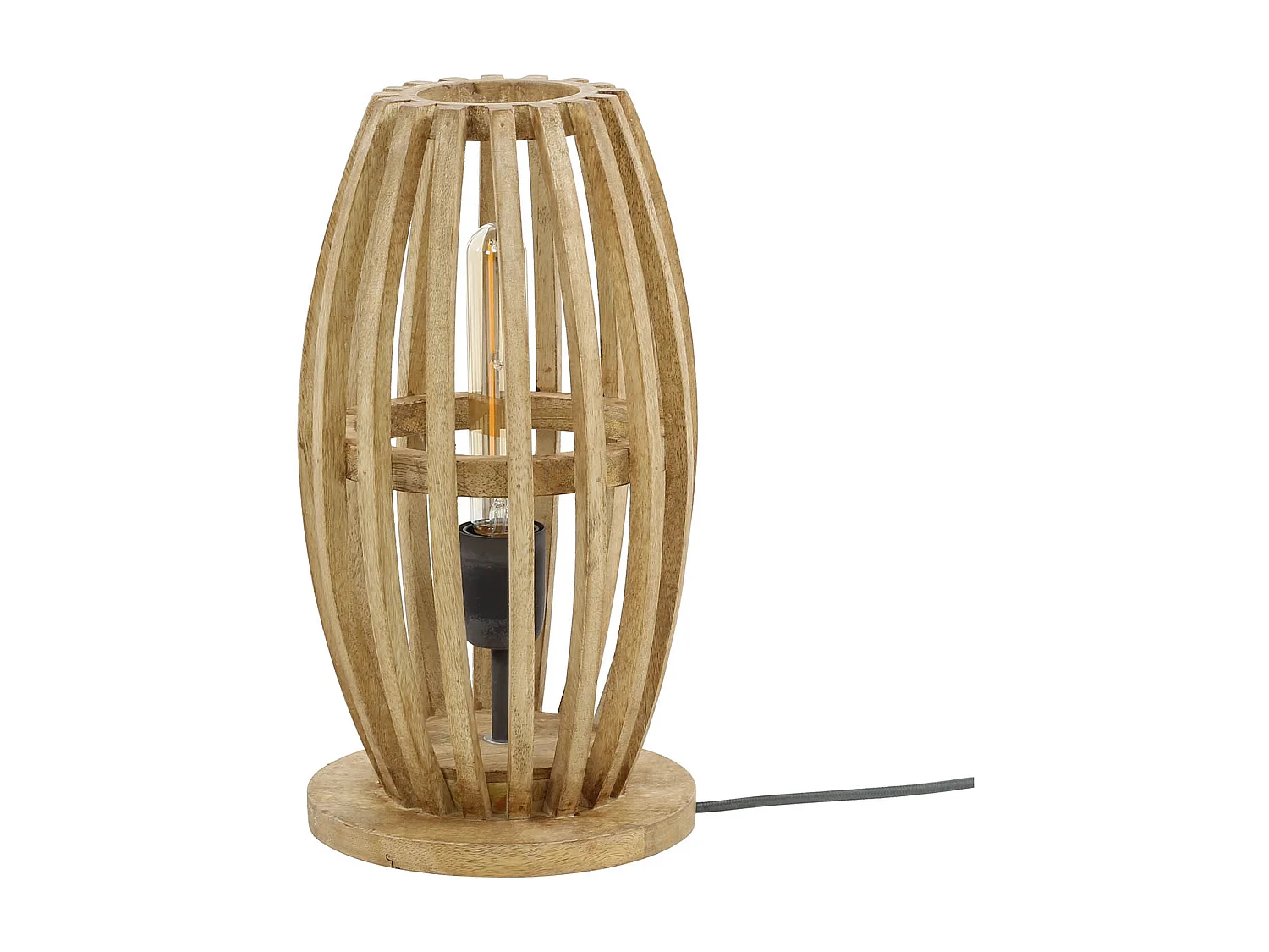 Lampe de table 1L Orbit - Mangue massif naturel