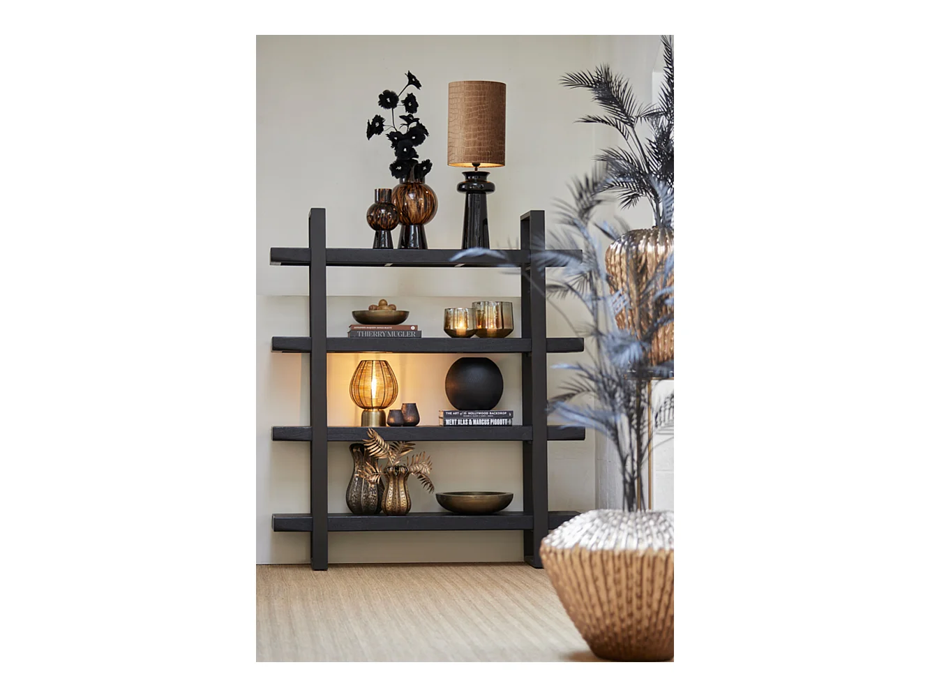 Lámpara de mesa SUNEKO - 25x25x34cm - Bronce