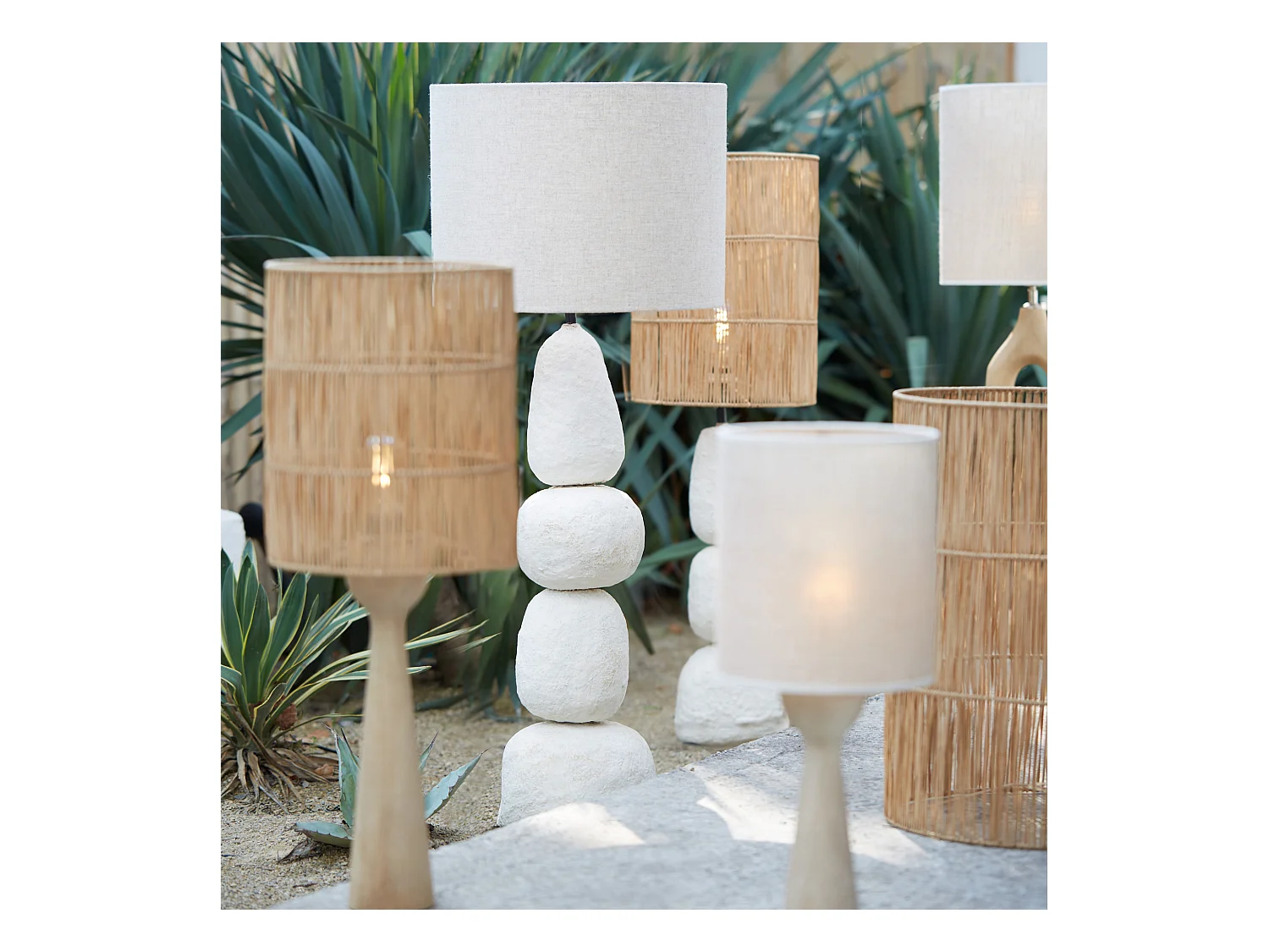 Pied de lampe MARREE - Ø22x72cm - Marron