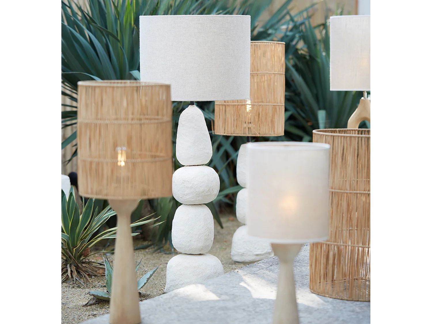 Pied de lampe MARREE - Ø22x72cm - Marron