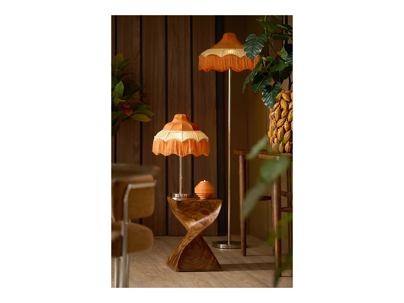 Pied de lampe WASHINGTON - Ø14x39,5cm - Argent