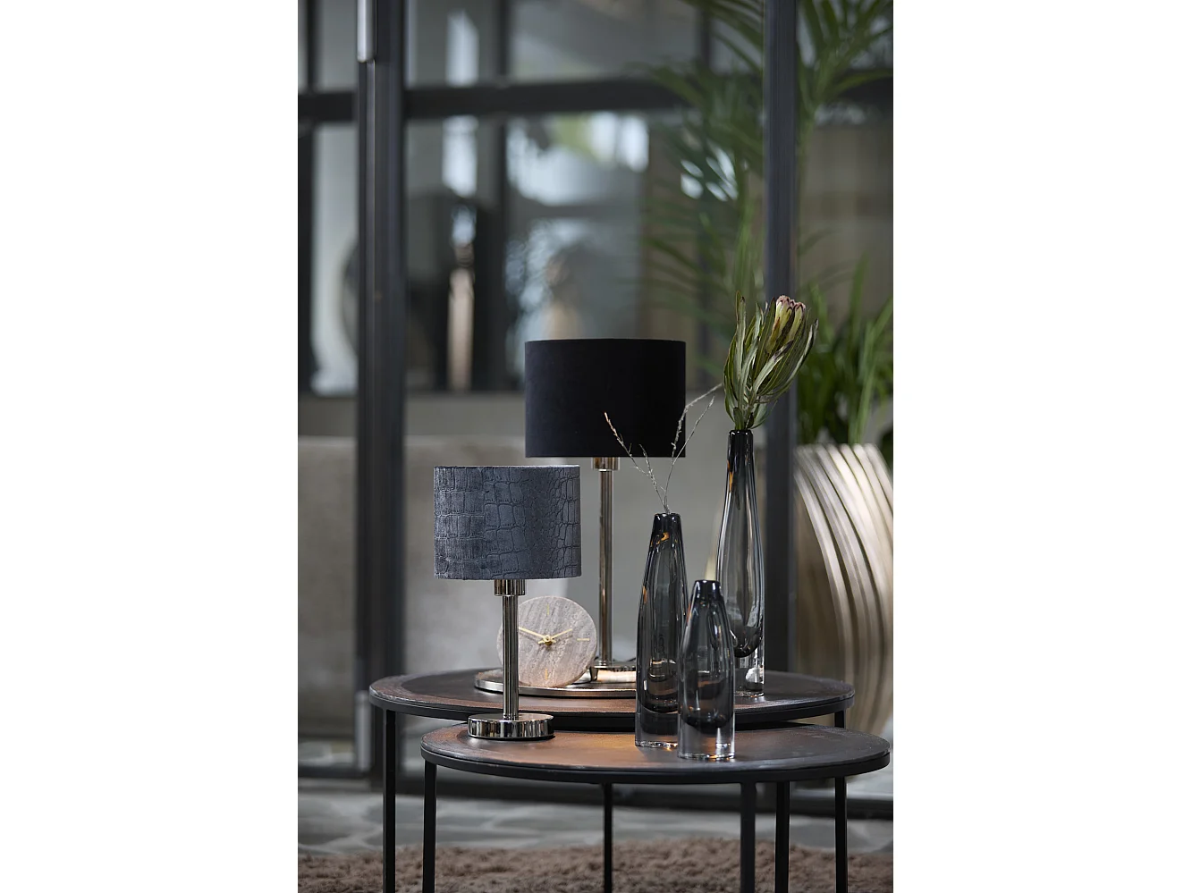 Pied de lampe WASHINGTON - Ø14x39,5cm - Argent