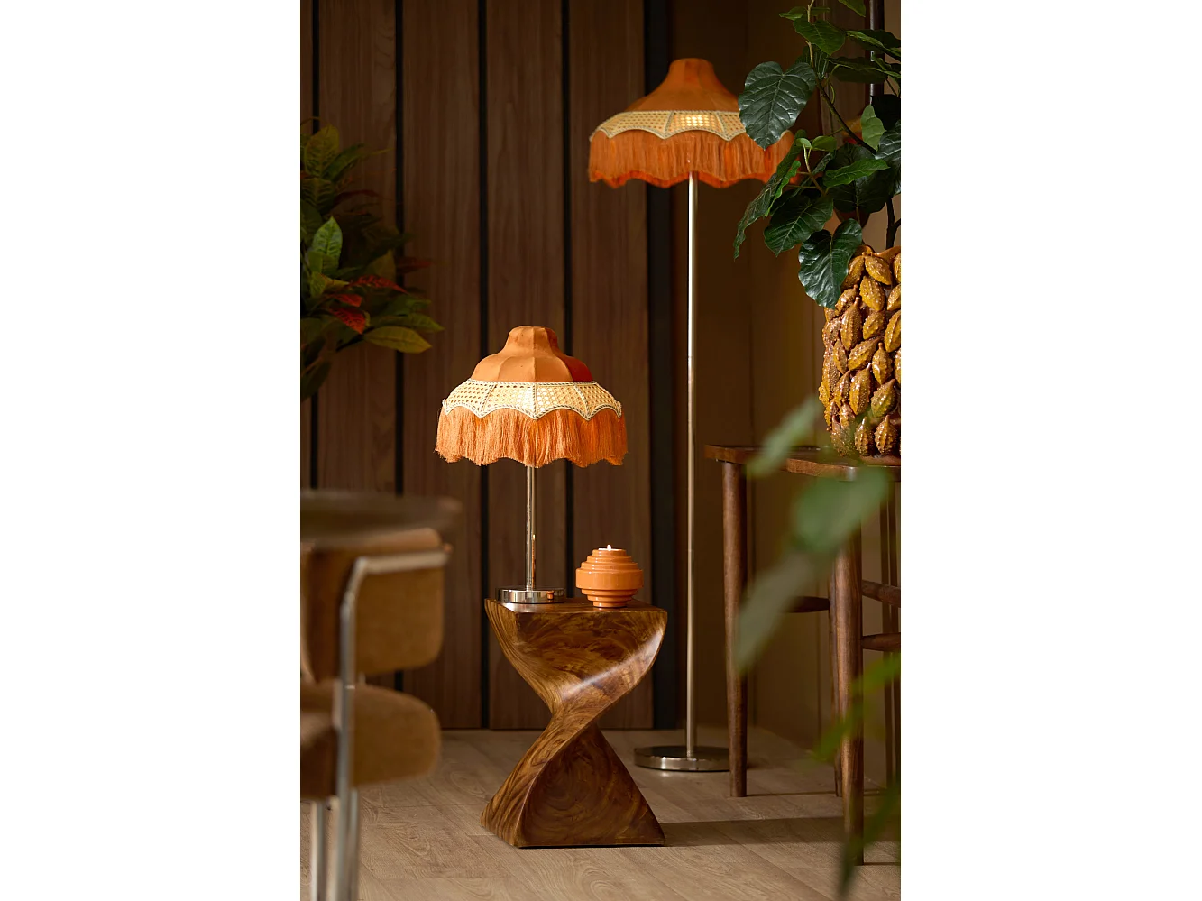 Pied de lampe WASHINGTON - Ø14x39,5cm - Argent