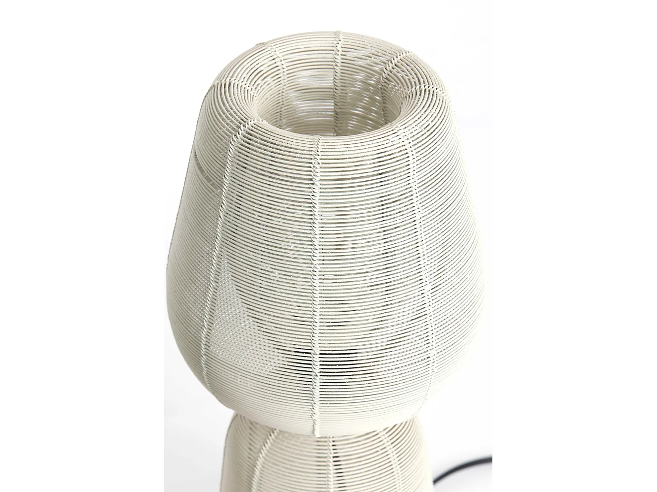 Lampe de table ABOSO - Ø18x42cm - Blanc