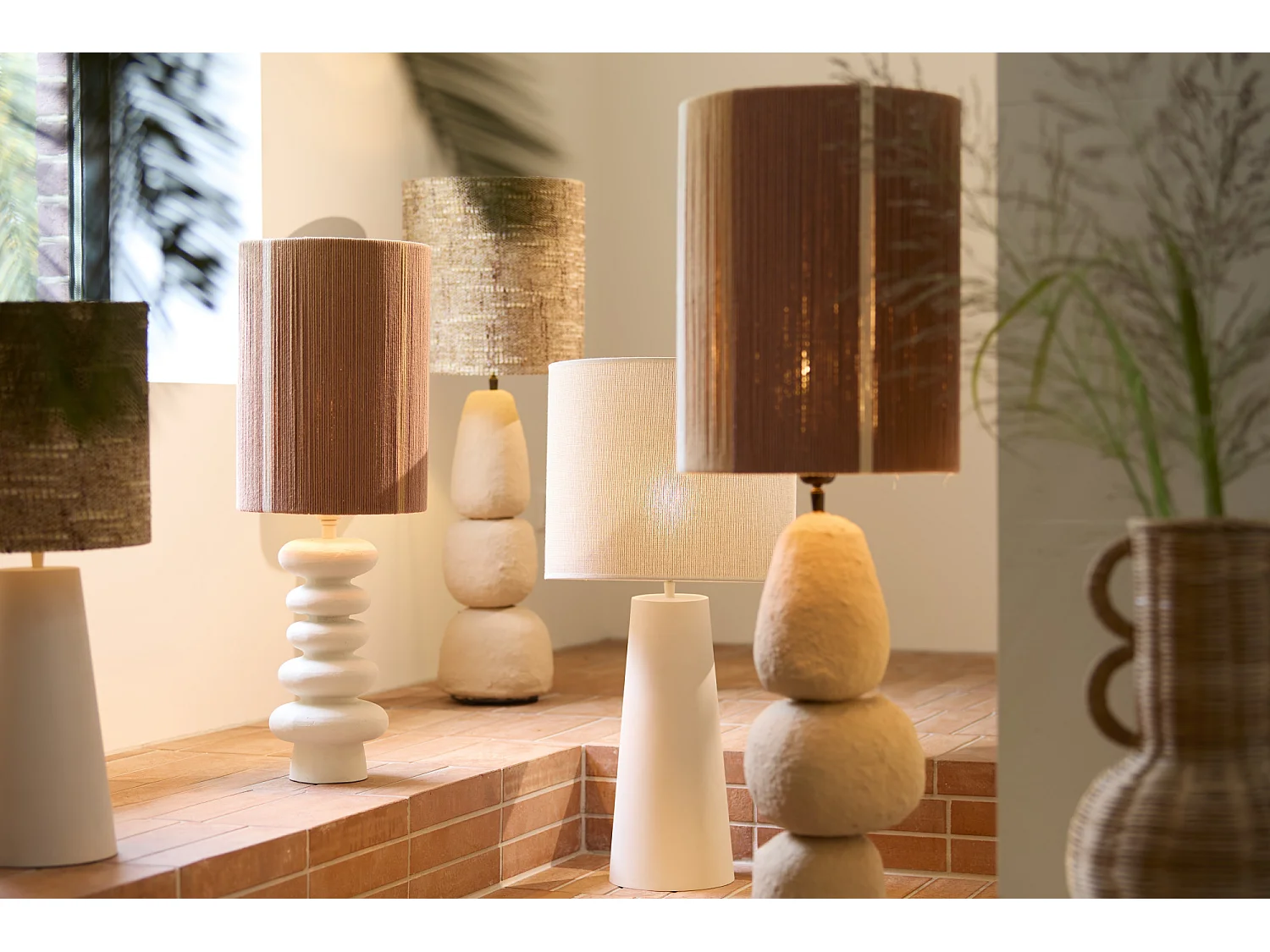 Pied de lampe YELOS - Ø18x43cm - Marron