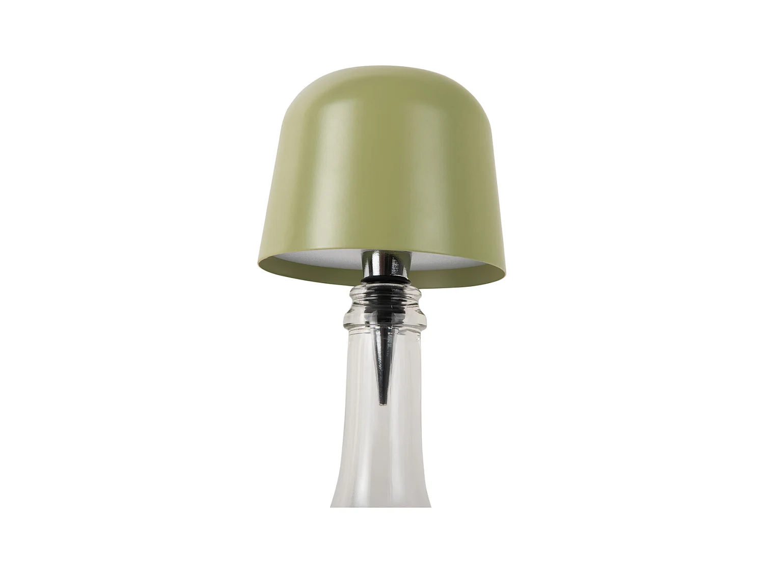 Flaschenlampe Kegelhut LED - Teegrün