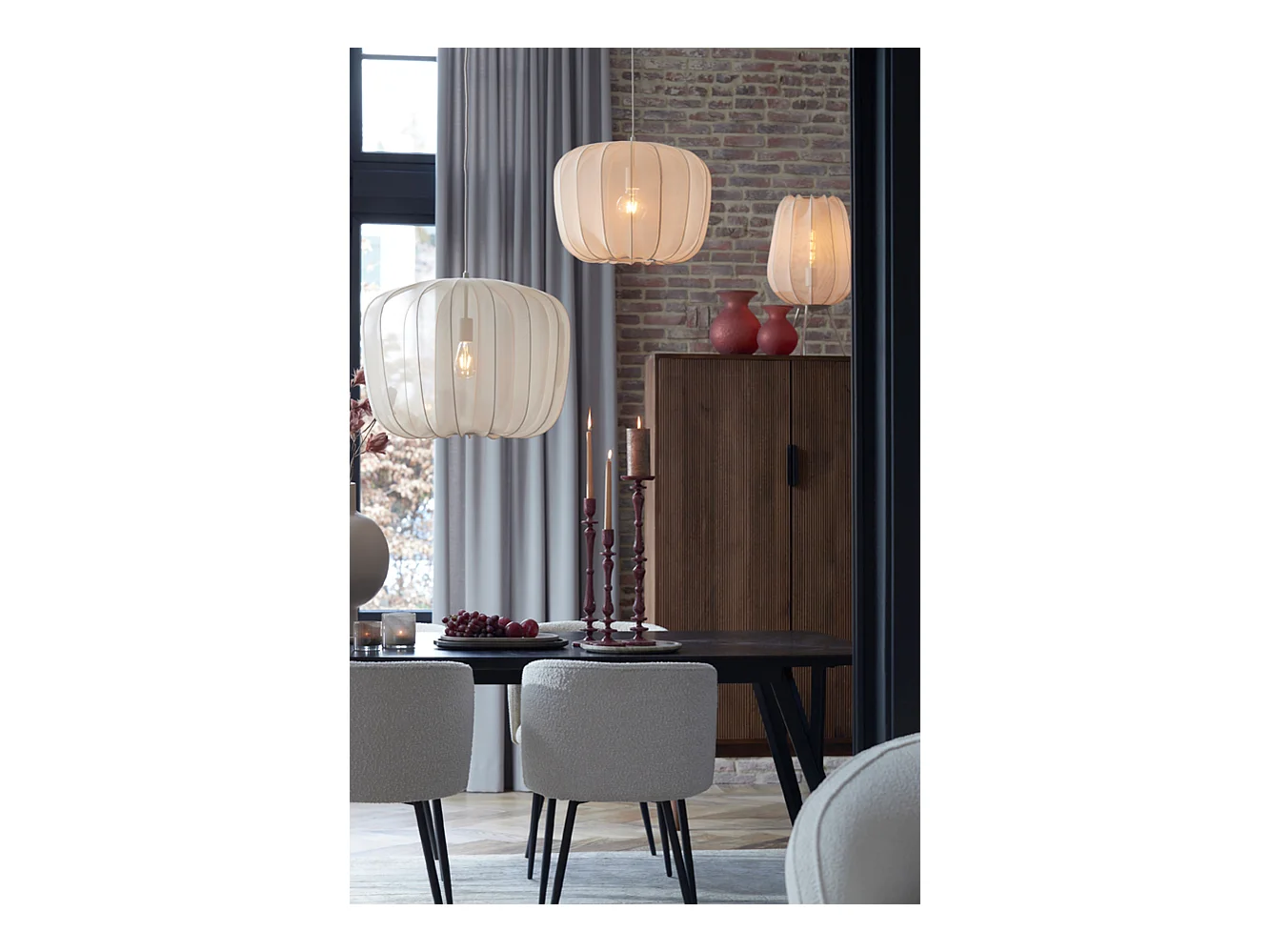 Tafellamp PLUMERIA - Ø34x60cm - Beige