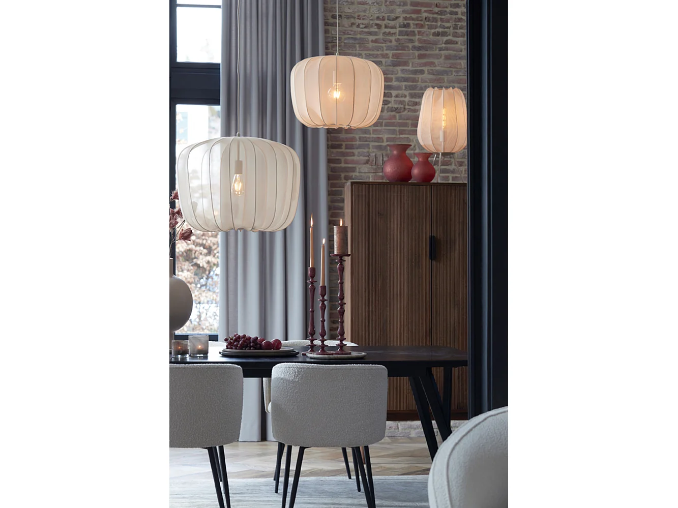 Tischlampe PLUMERIA - Ø34x60cm - Beige