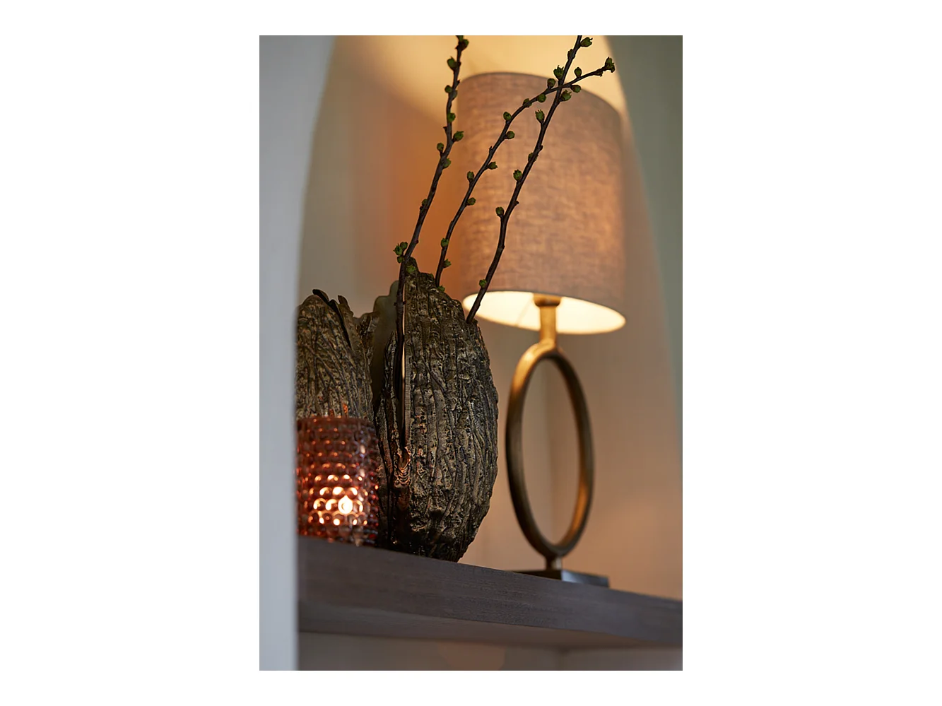 Pied de lampe LIVU - 30x12,5x35cm - Bronze