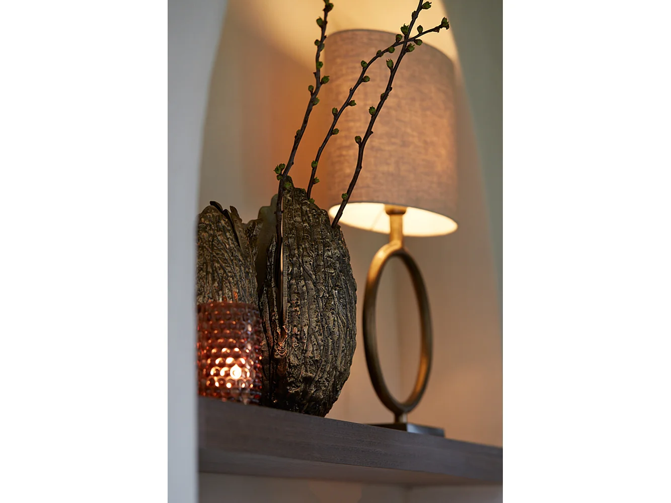 Lampvoet LIVU - 30x12.5x35cm - Brons