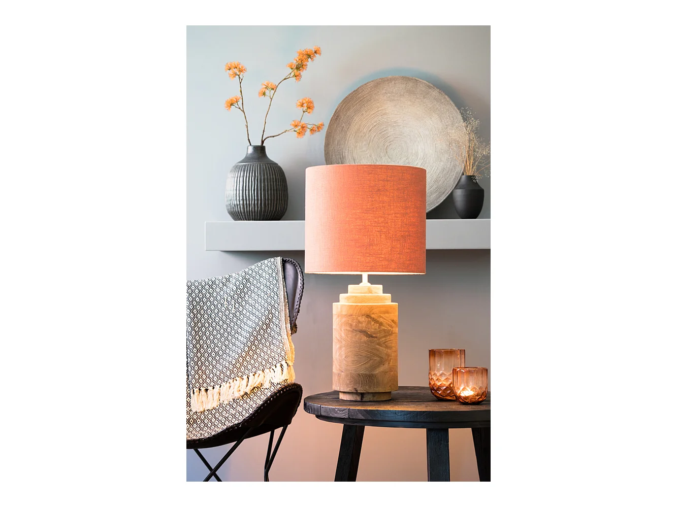 Pied de lampe RACCO - Ø20x43cm - Marron