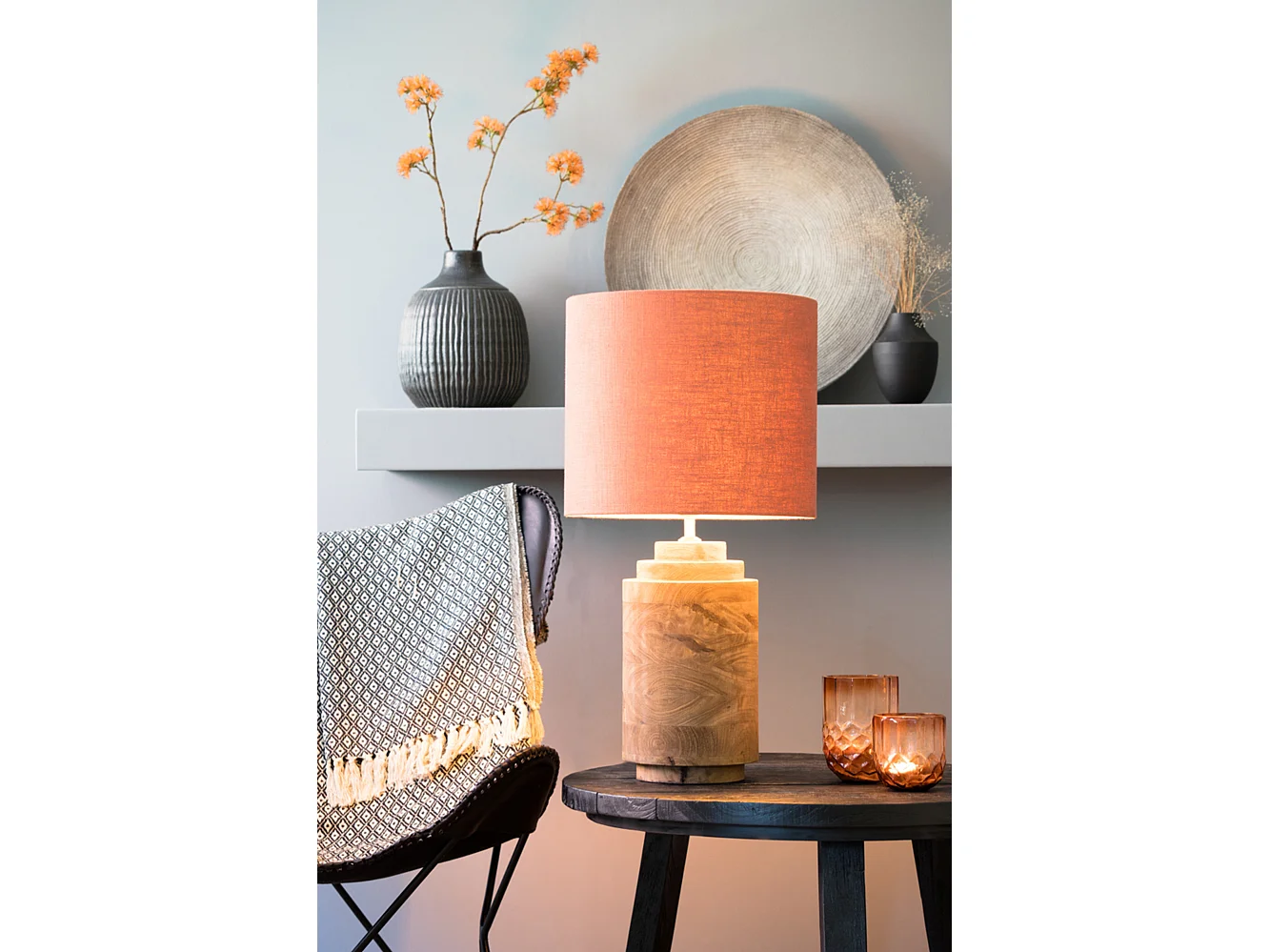 Lampvoet RACCO - Ø20x43cm - Bruin