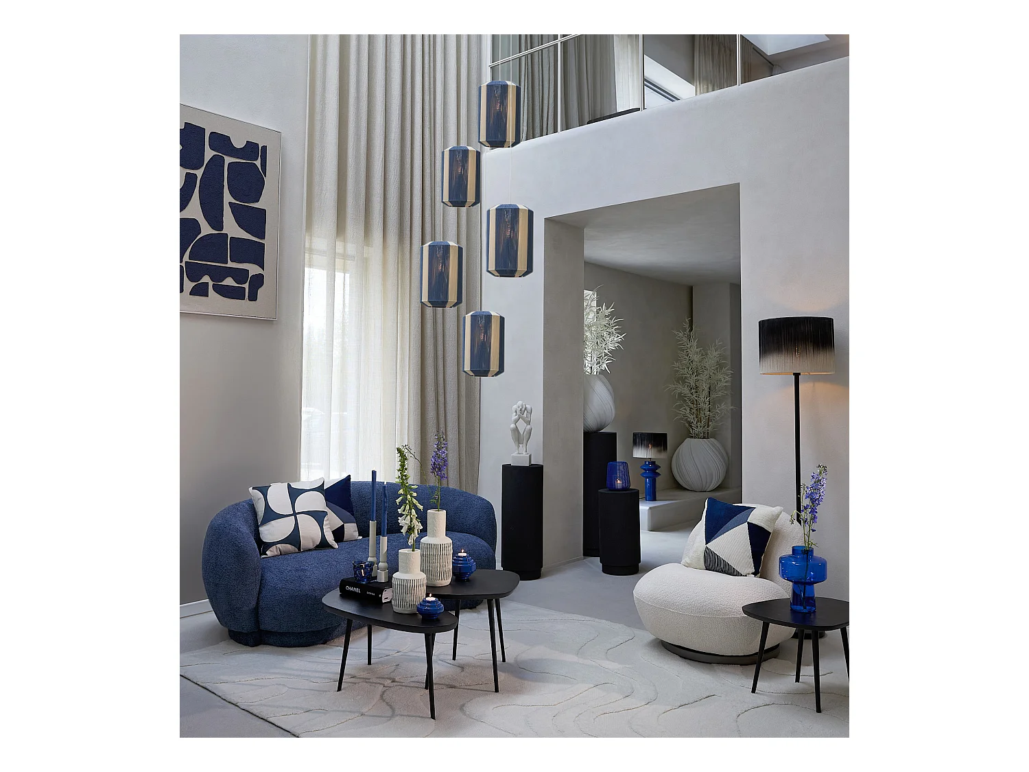 Coussin REJAS - 45x45cm - Bleu