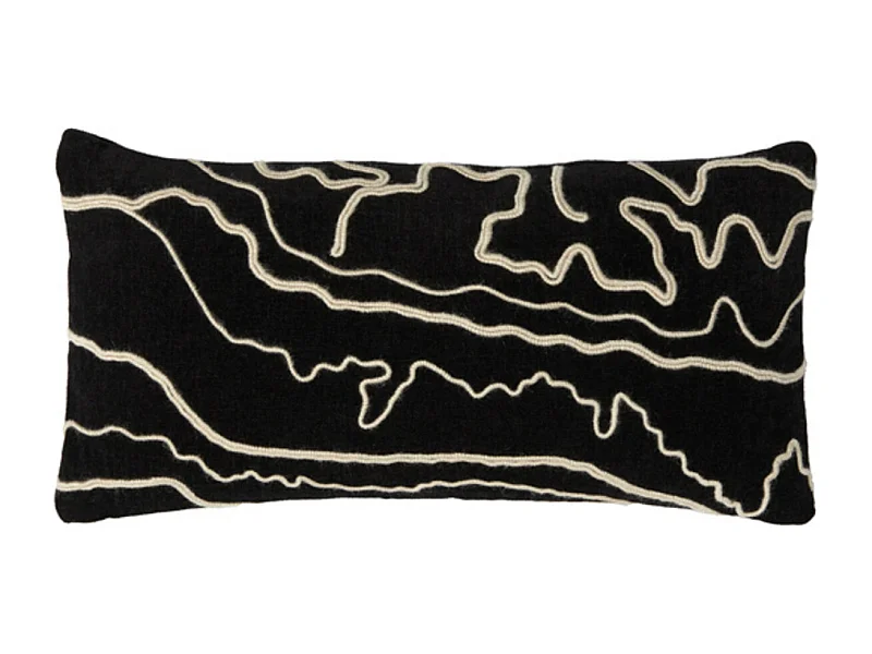 Kissen CASTRO - 60x30x10cm - Schwarz