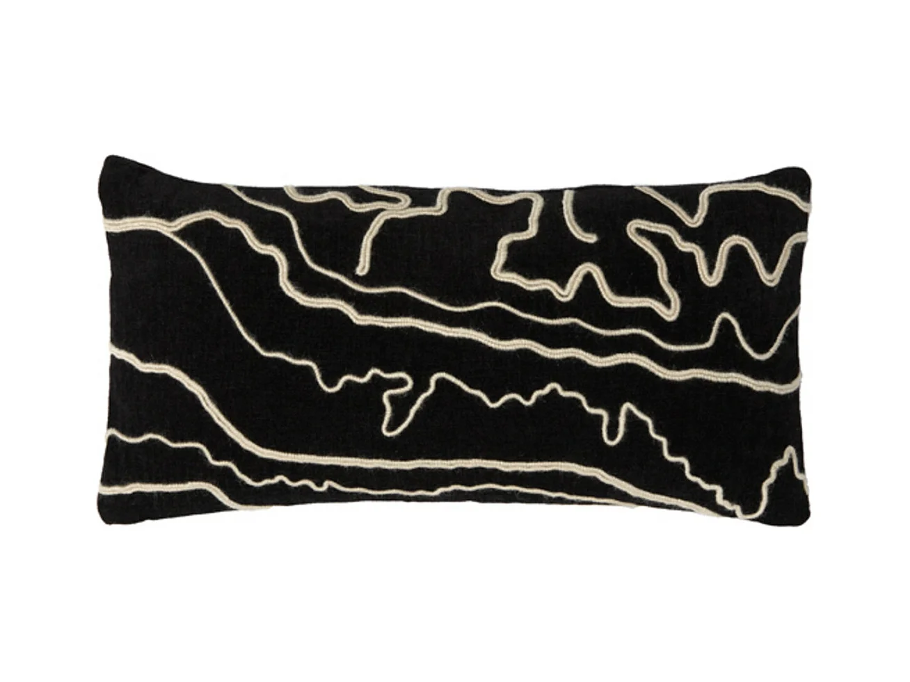 Coussin CASTRO - 60x30x10cm - Noir