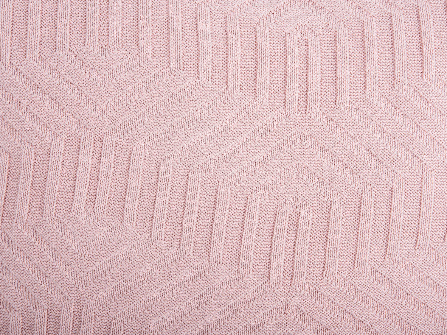 Coussin décoratif en nid d'abeille tricoté - Rose tendre