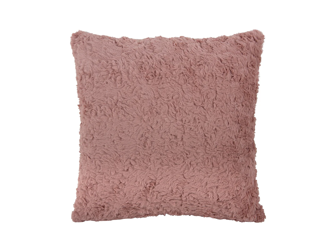 Coussin décoratif Tierno Furry - Rose doux