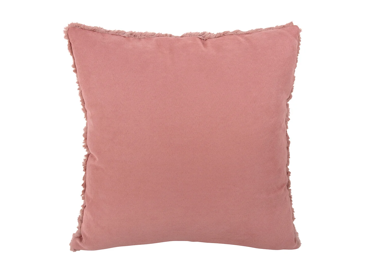 Coussin décoratif Tierno Furry - Rose doux