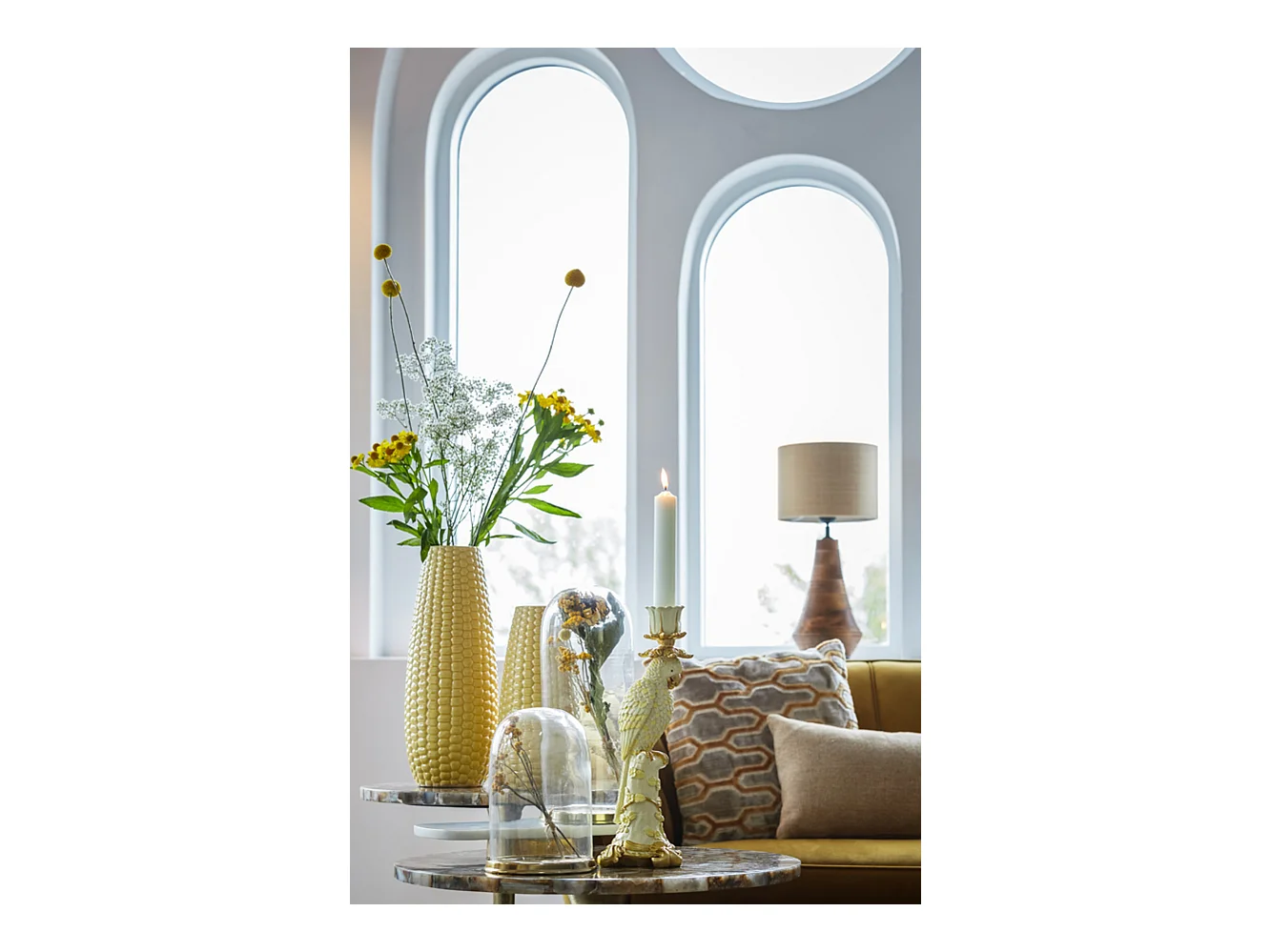 Coussin JEMBANA - 45x45cm - Jaune