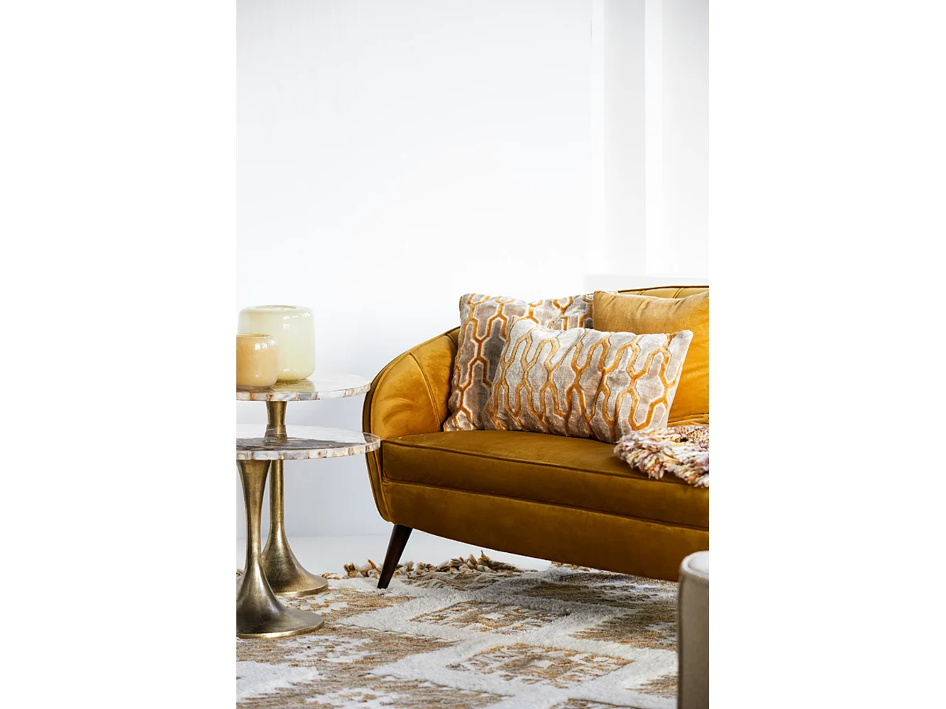 Coussin JEMBANA - 45x45cm - Jaune