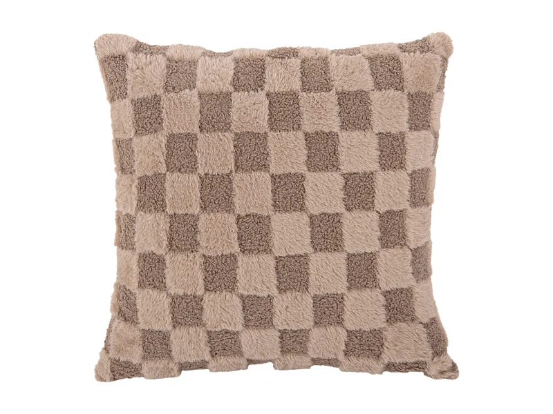 Dekokissen Checker - Dunkelbraun