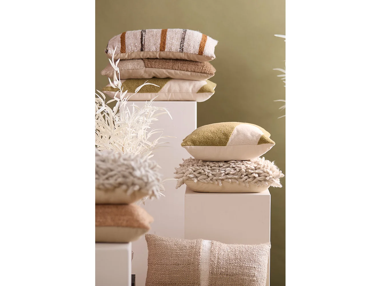 Coussin CELLIO - 60x30x10cm - Vert