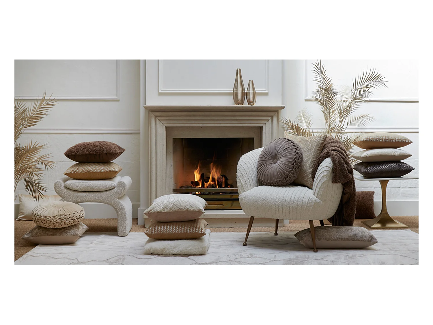 Coussin OURS - 40x40cm - Doré