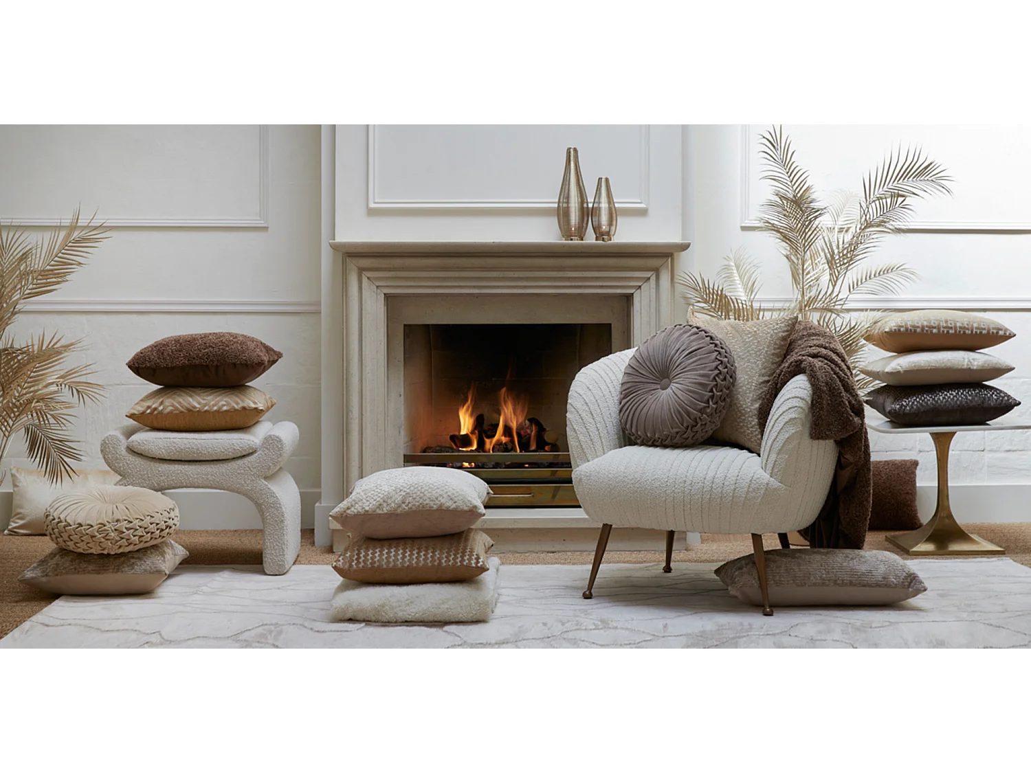 Coussin OURS - 40x40cm - Doré