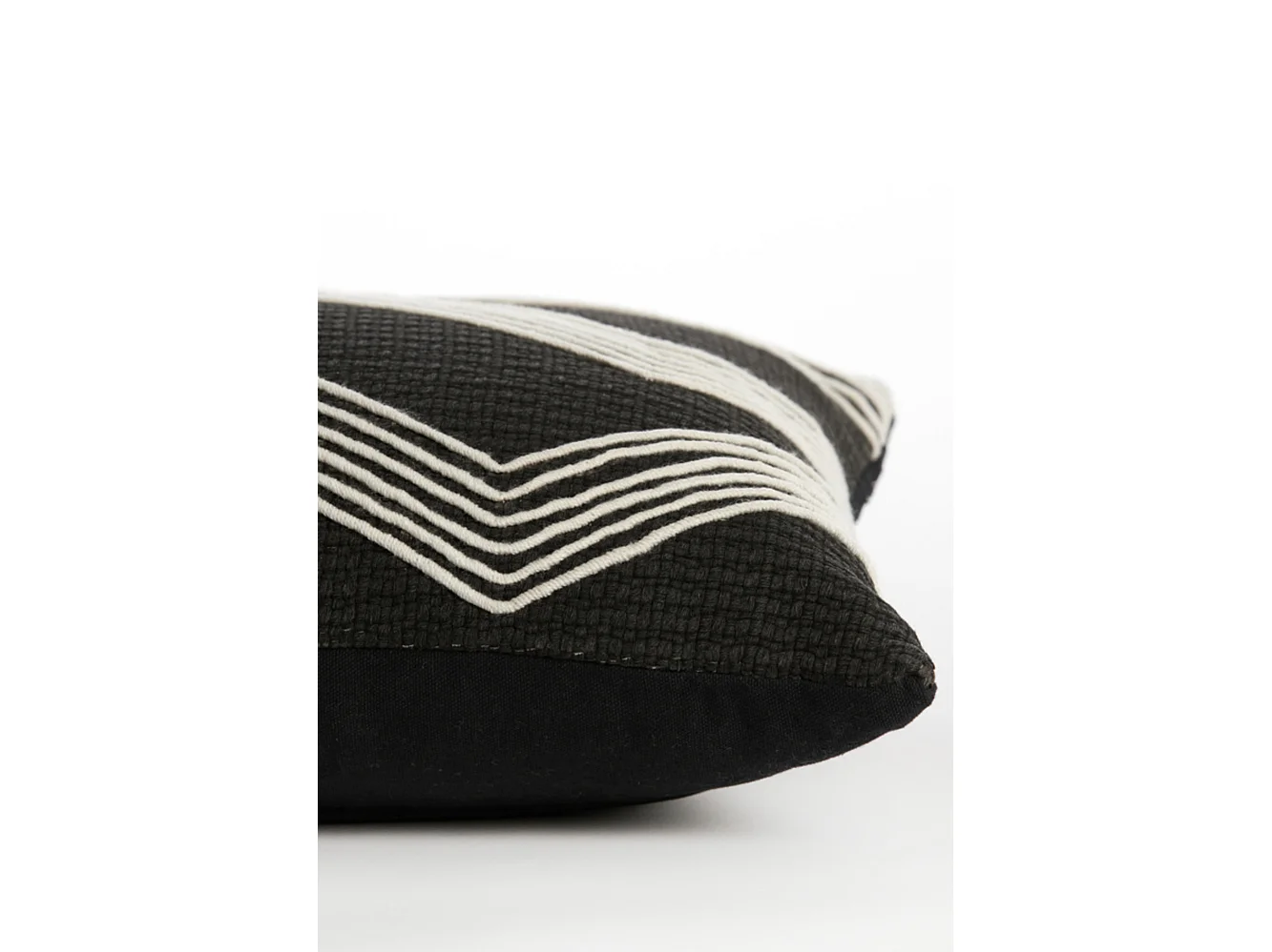 Coussin MACKEY - 60x30x10cm - Noir