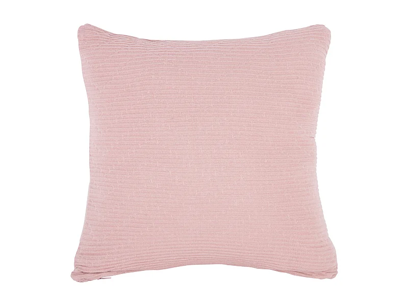 Coussin décoratif tricoté zigzag - Rose tendre
