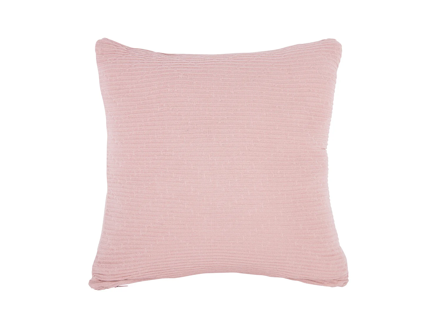 Coussin décoratif tricoté zigzag - Rose tendre