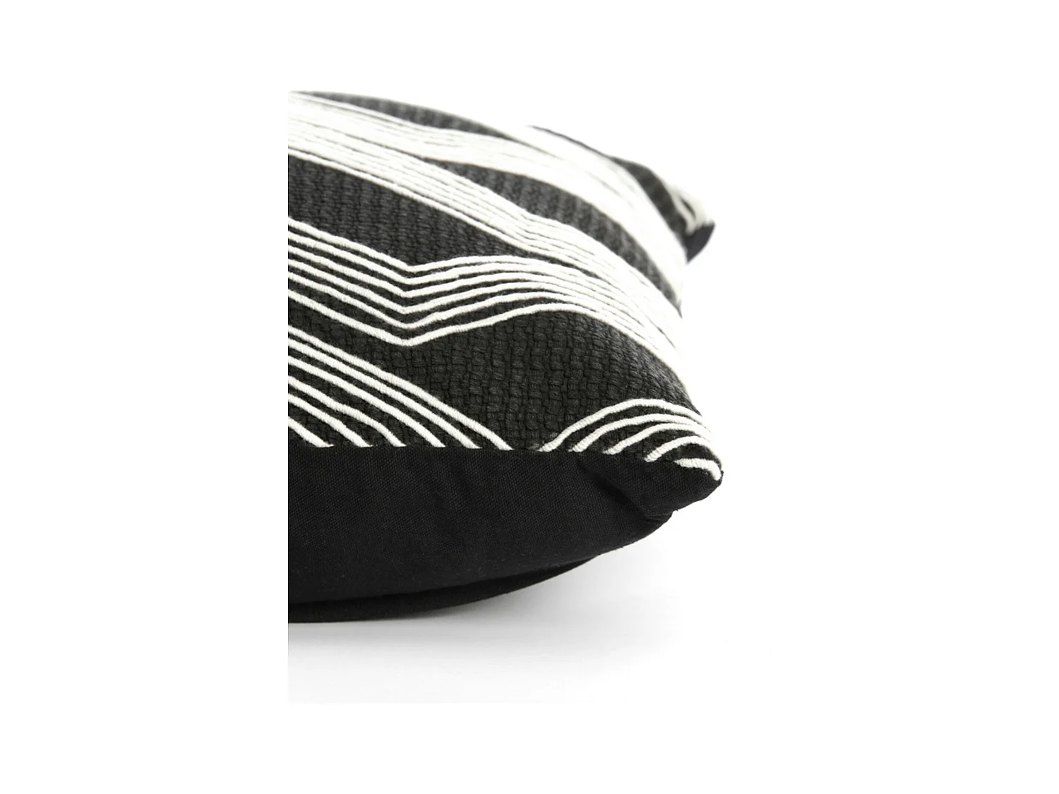 Coussin MACKEY - 45x45cm - Noir