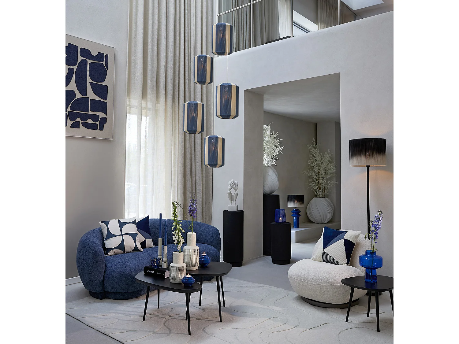 Coussin REJAS - 45x45cm - Bleu