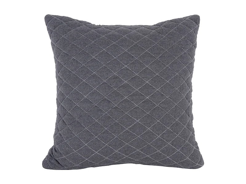 Coussin décoratif matelassé Losanges - Gris foncé