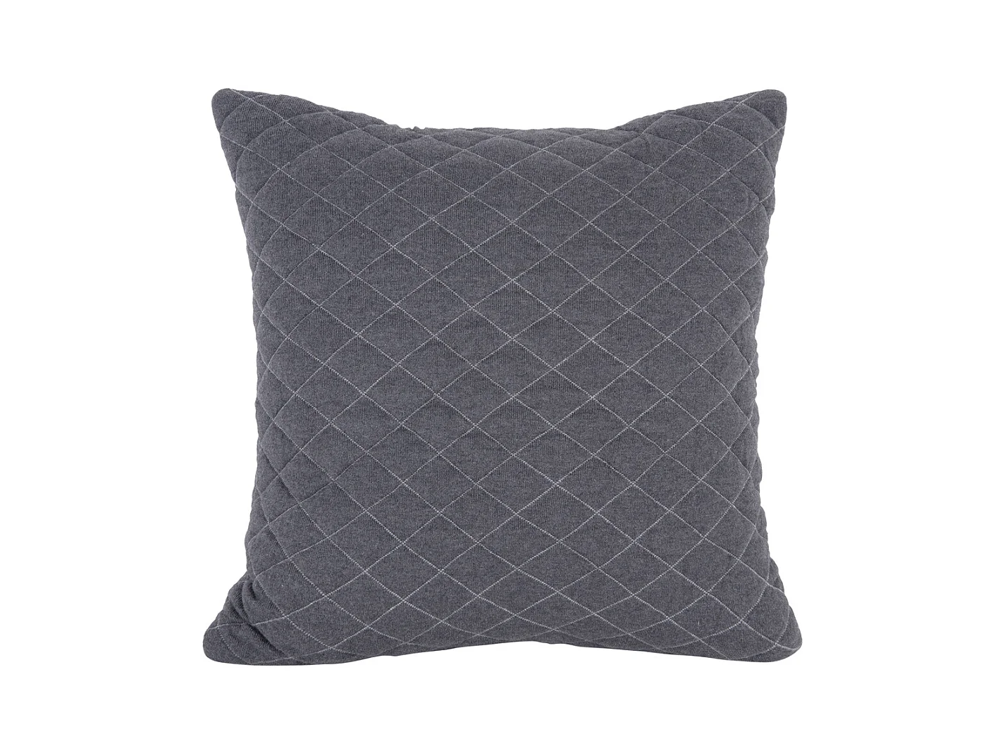 Coussin décoratif matelassé Losanges - Gris foncé