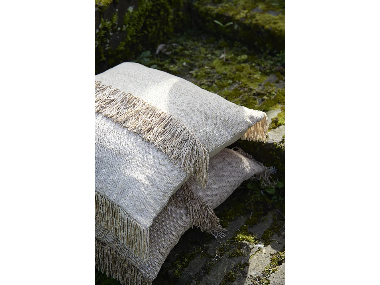 Coussin LUANI - 45x45x10cm - Blanc