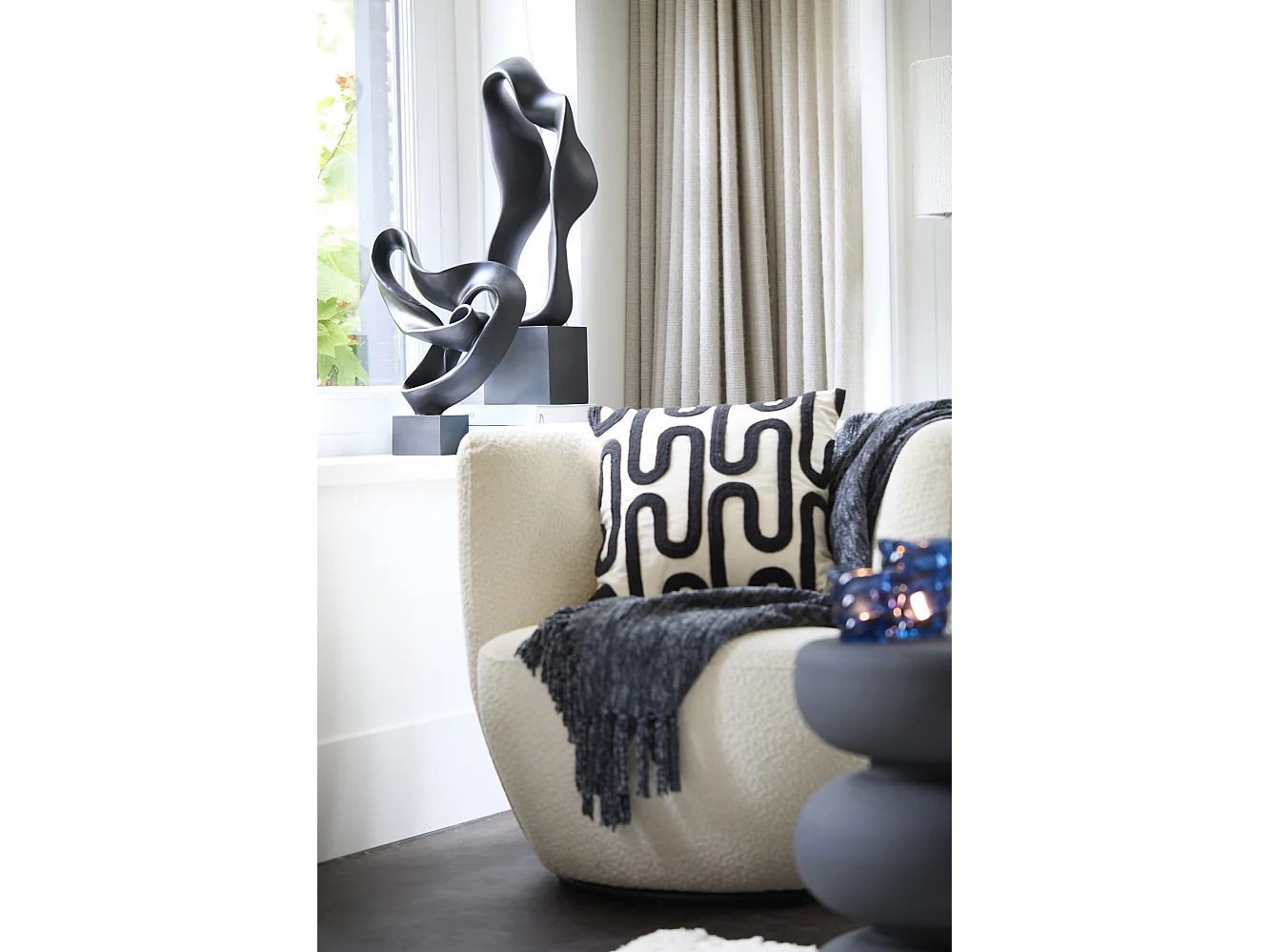 Coussin OSHAWA - 45x45cm - Noir