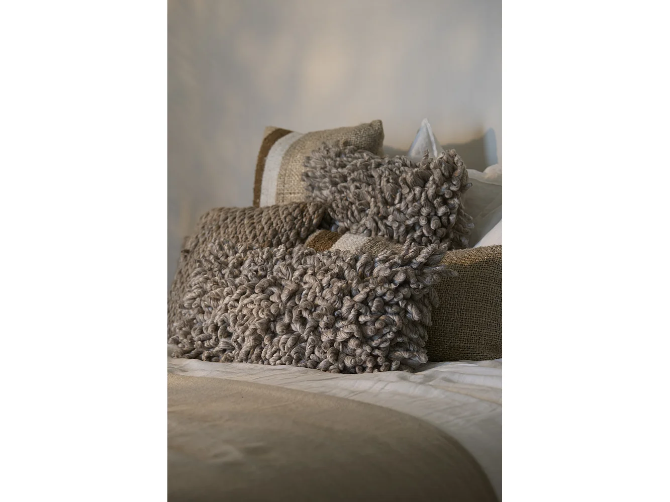 Coussin COMALLO - 45x45cm - Gris