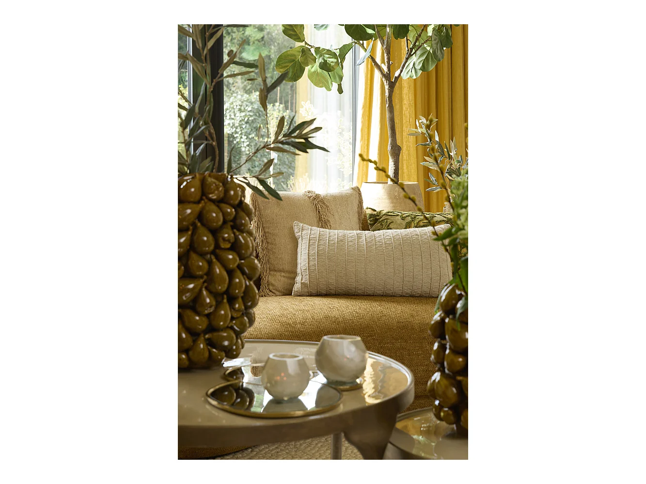 Coussin SARMATO - 60x30x10cm - Marron