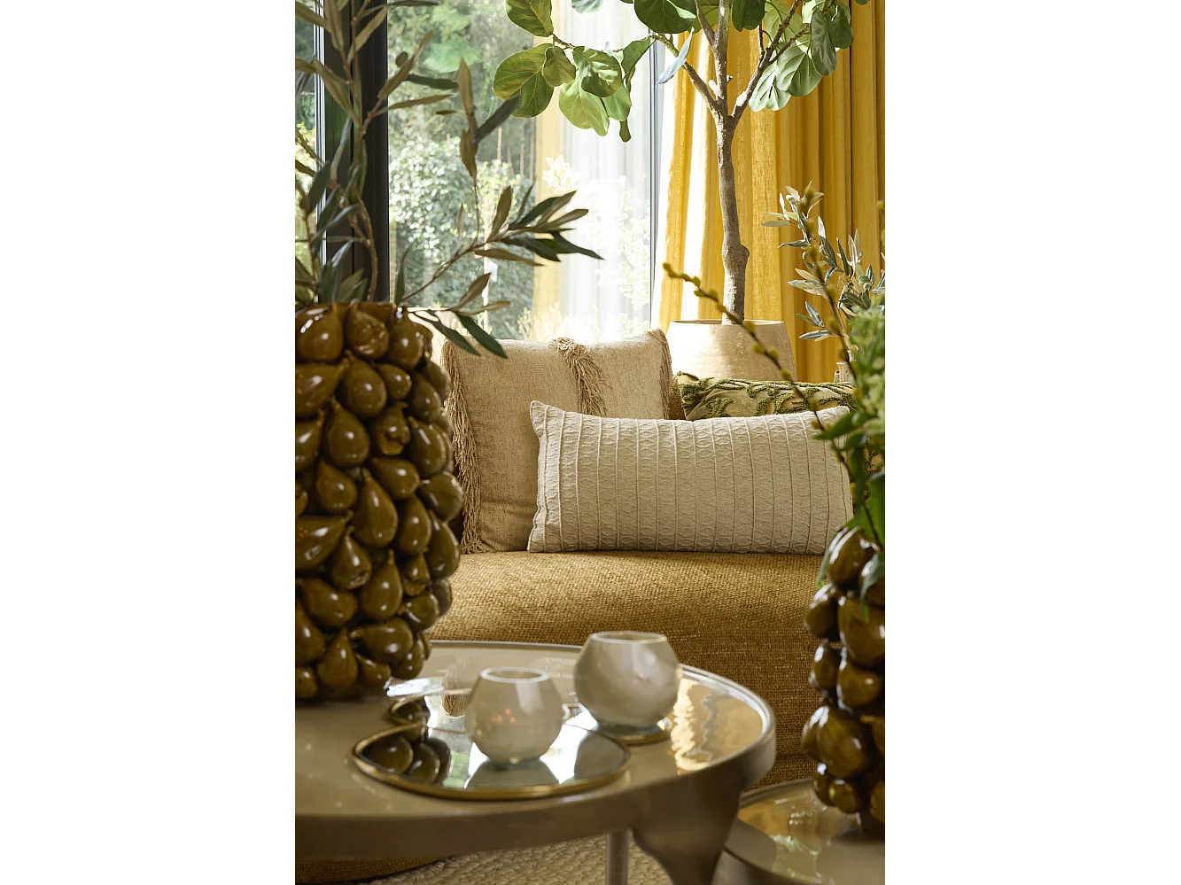 Coussin SARMATO - 60x30x10cm - Marron