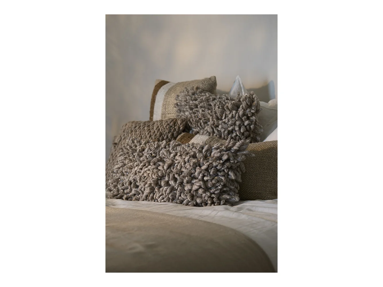 Coussin COMALLO - 60x30x10cm - Gris