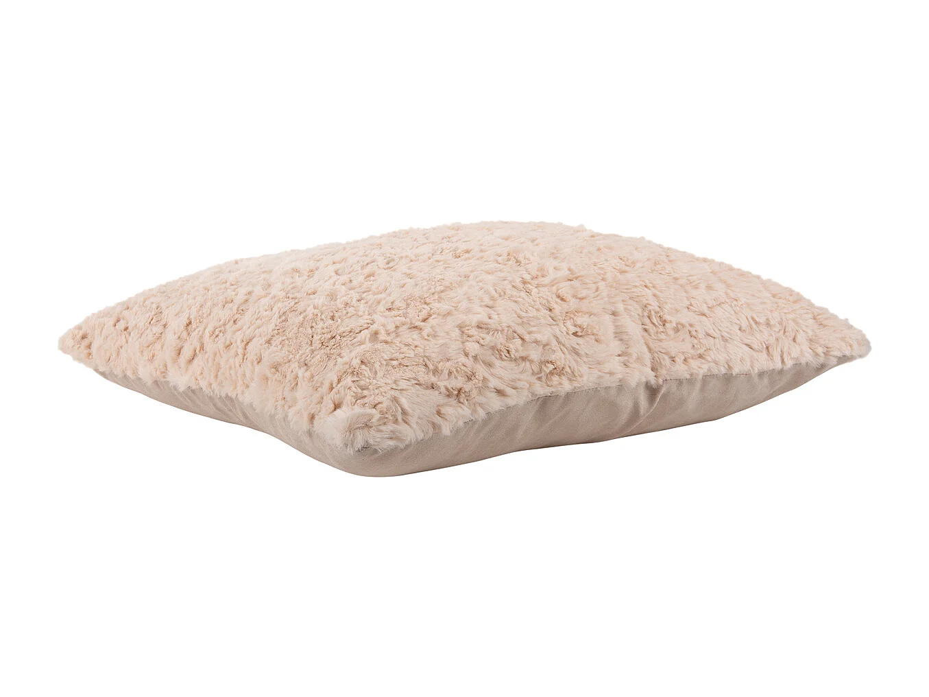 Coussin décoratif Tierno Furry - Blanc cassé