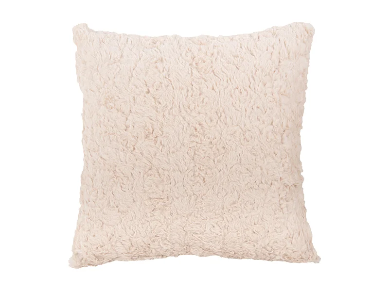 Coussin décoratif Tierno Furry - Blanc cassé